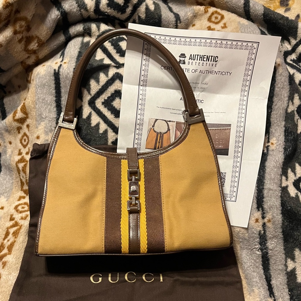Gucci Vintage EUC Sherry Line Jackie O Handbag COA*